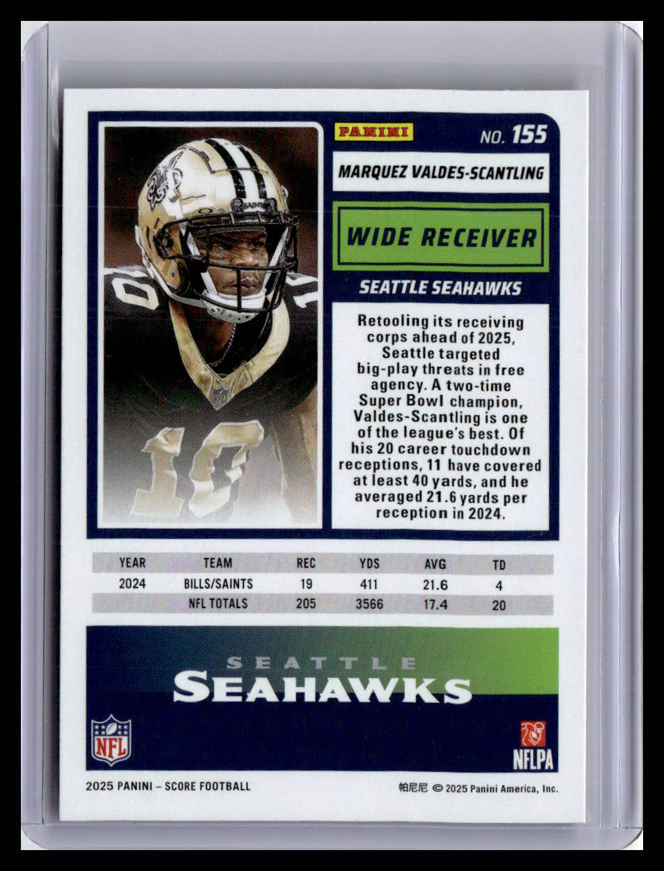 2025 Score-A-Treat #155 Marquez Valdes-Scantling