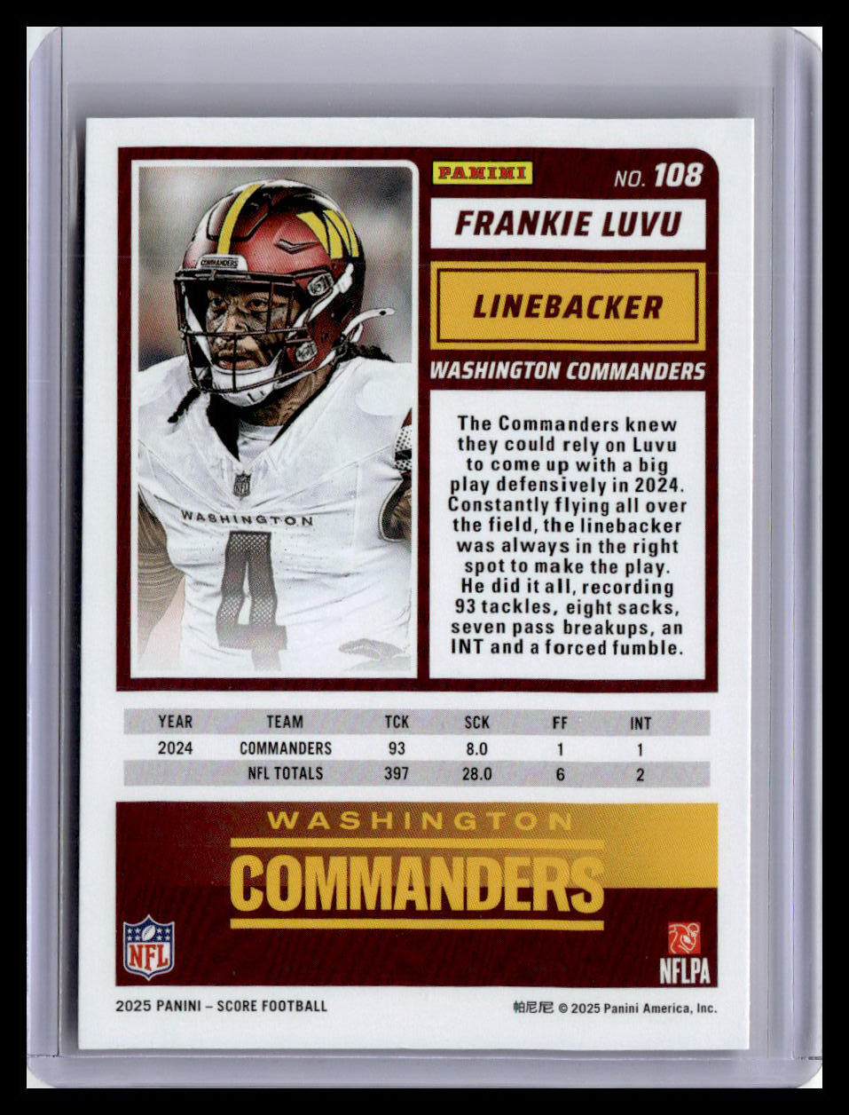 2025 Score-A-Treat #108 Frankie Luvu
