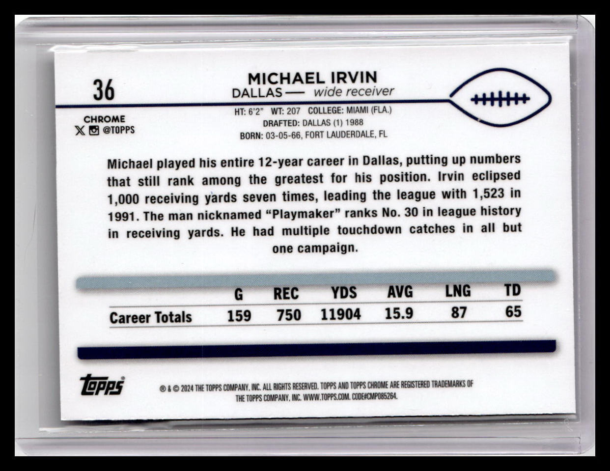 2024 Topps Chrome #36 Michael Irvin