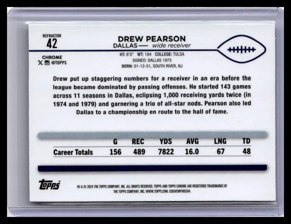 2024 Topps Chrome #42 Drew Pearson