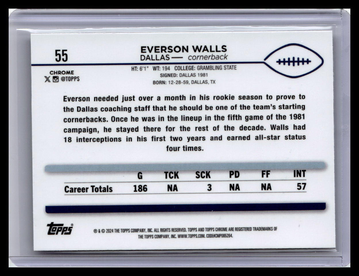 2024 Topps Chrome #55 Everson Walls