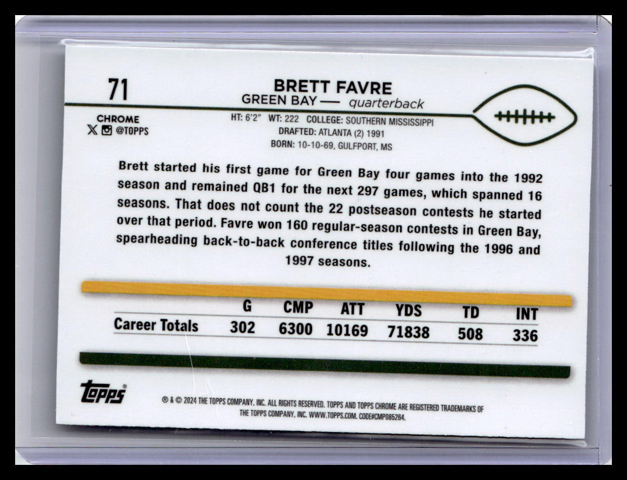 2024 Topps Chrome #71 Brett Favre