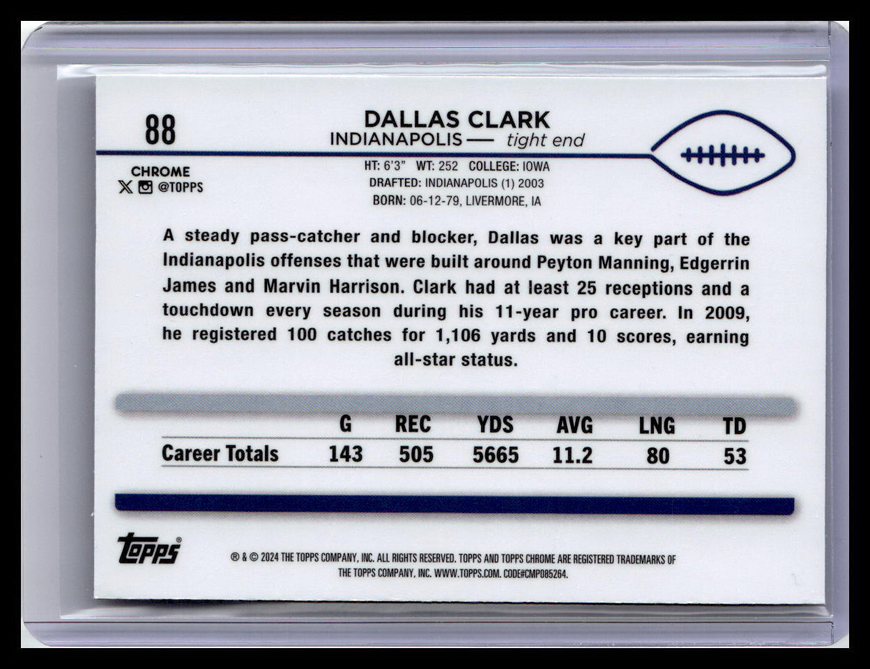 2024 Topps Chrome #88 Dallas Clark