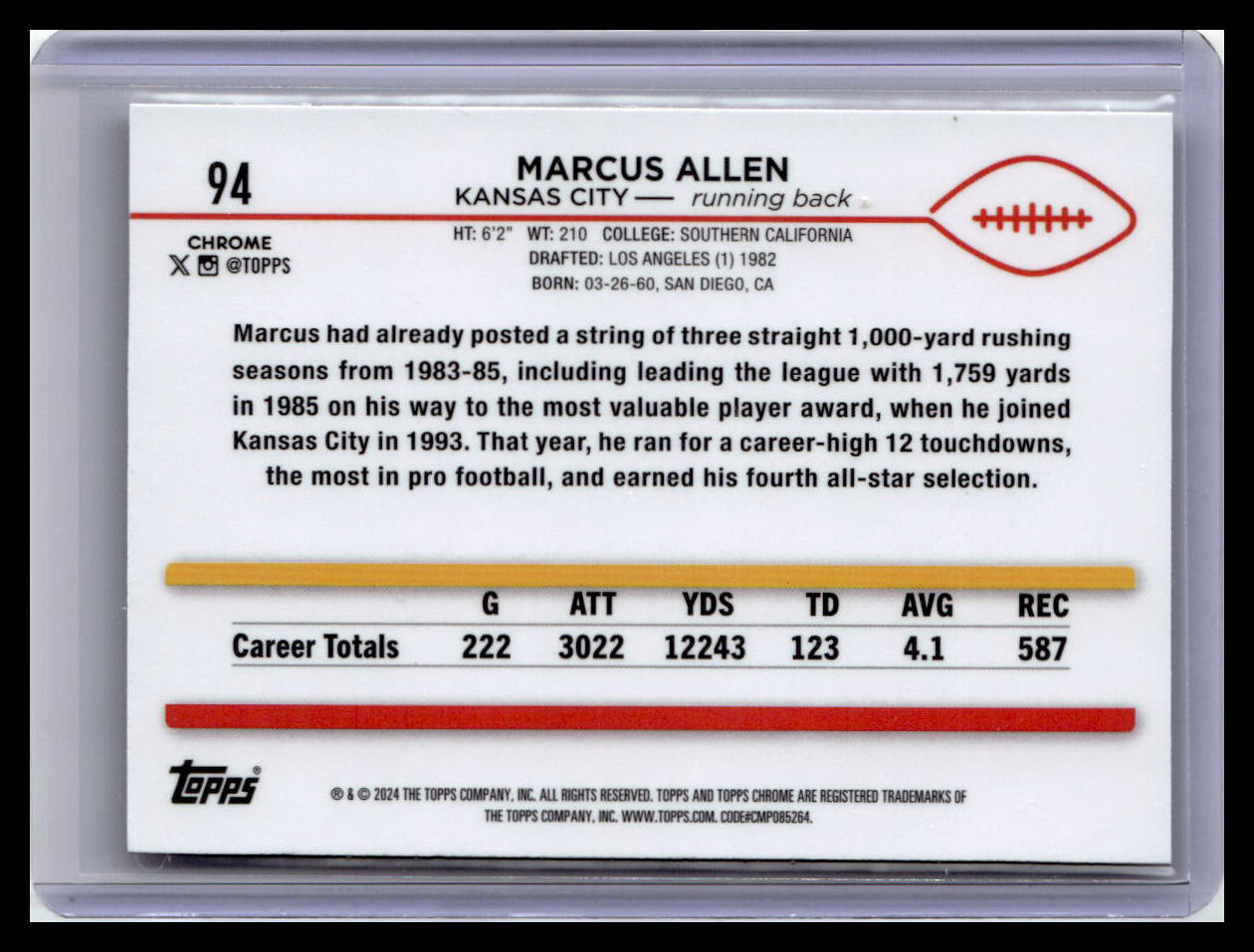 2024 Topps Chrome #94 Marcus Allen