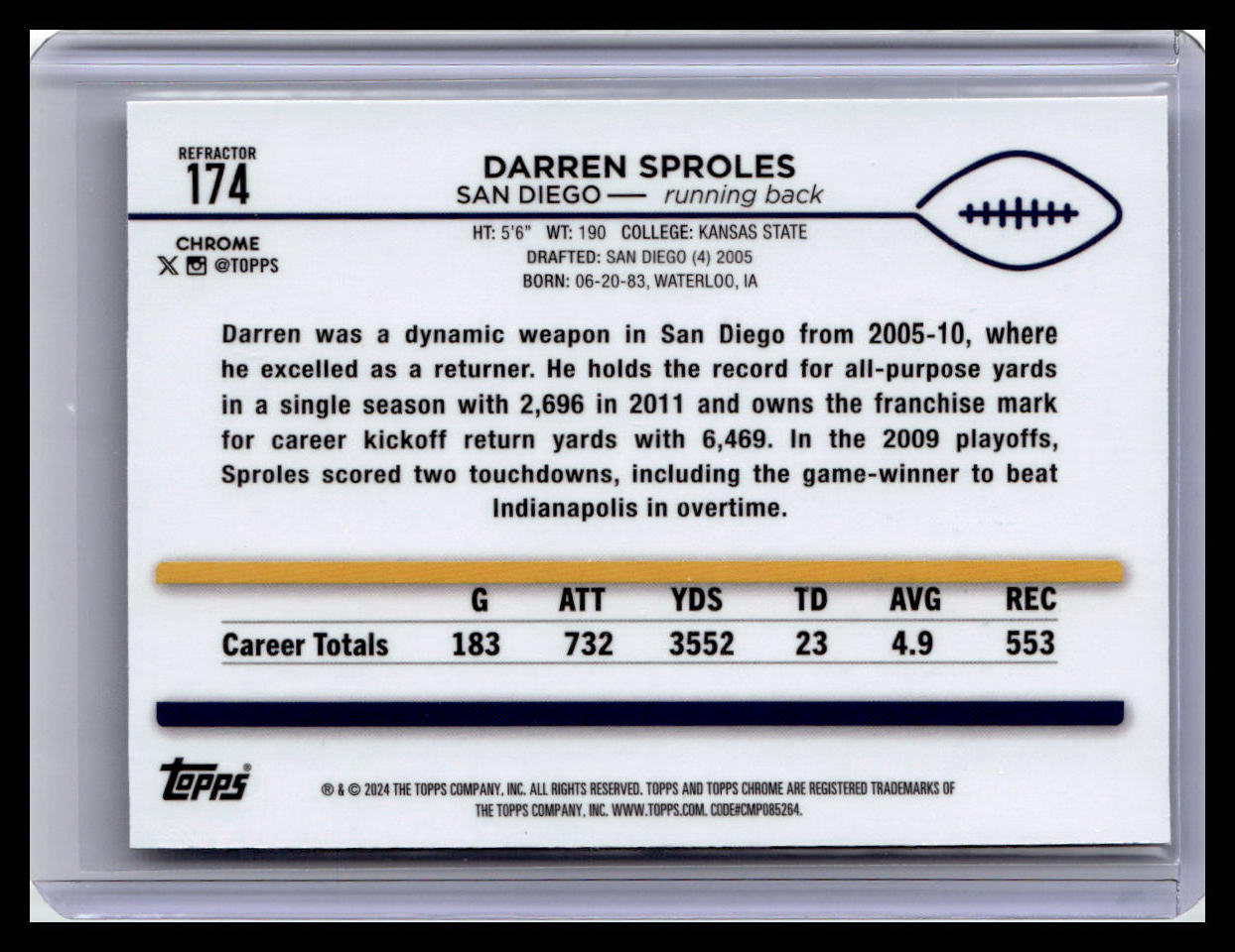 2024 Topps Chrome #174 Darren Sproles
