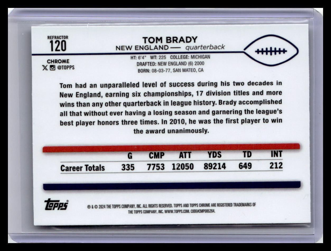 2024 Topps Chrome #120 Tom Brady