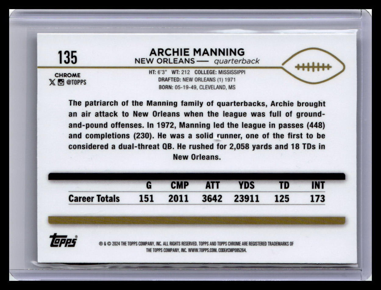 2024 Topps Chrome #135 Archie Manning