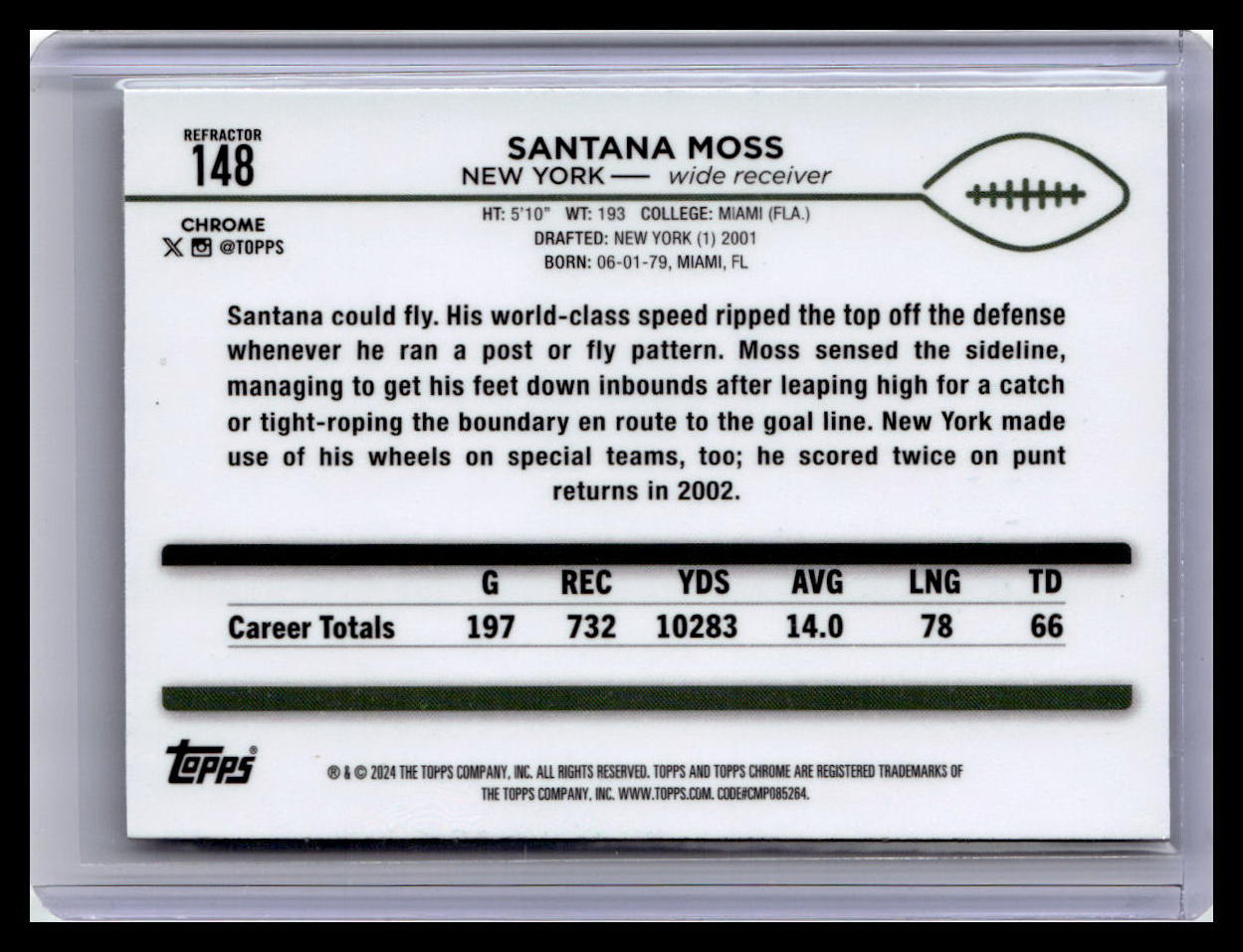 2024 Topps Chrome #148 Santana Moss