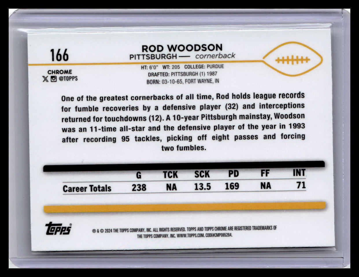 2024 Topps Chrome #166 Rod Woodson