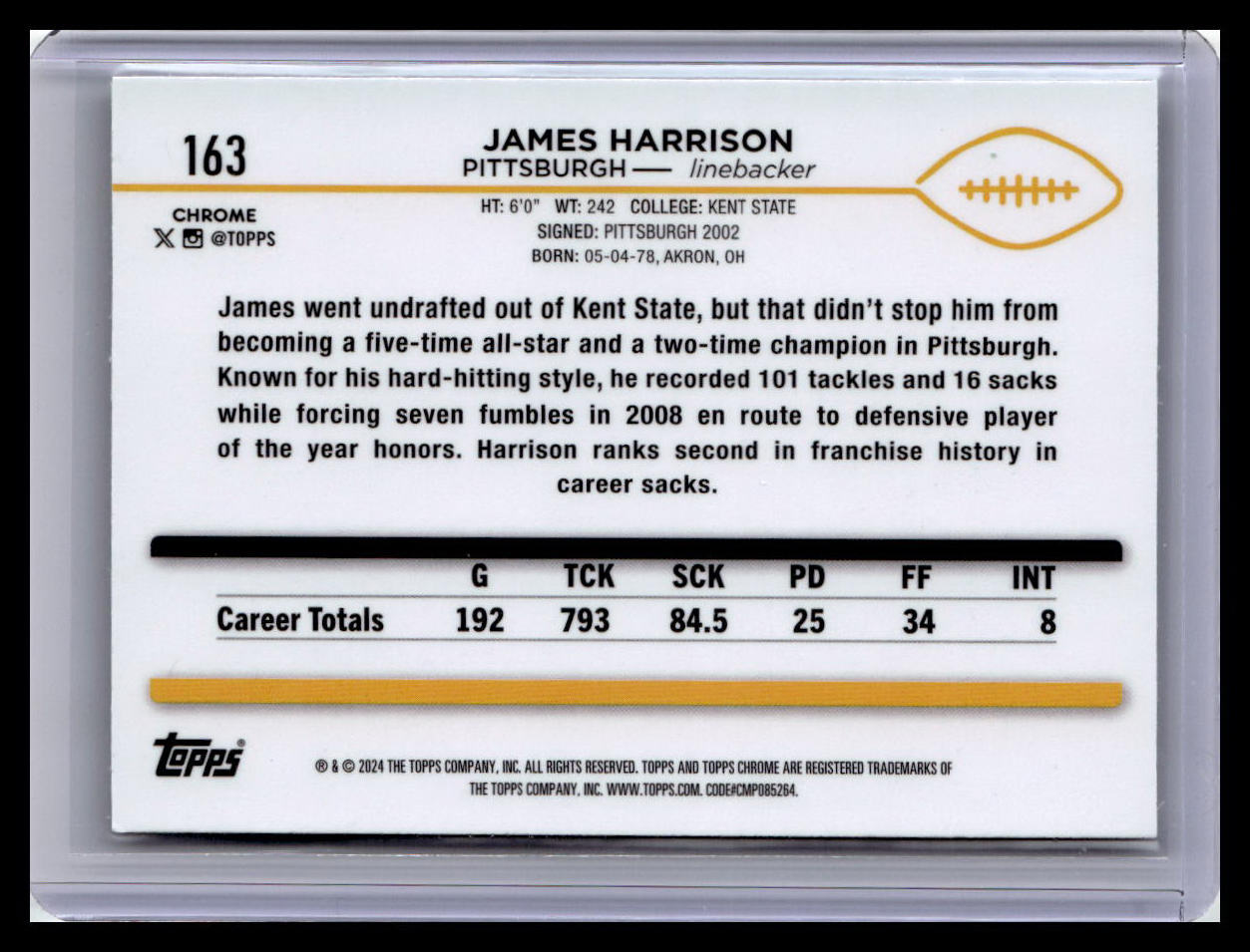 2024 Topps Chrome #163 James Harrison