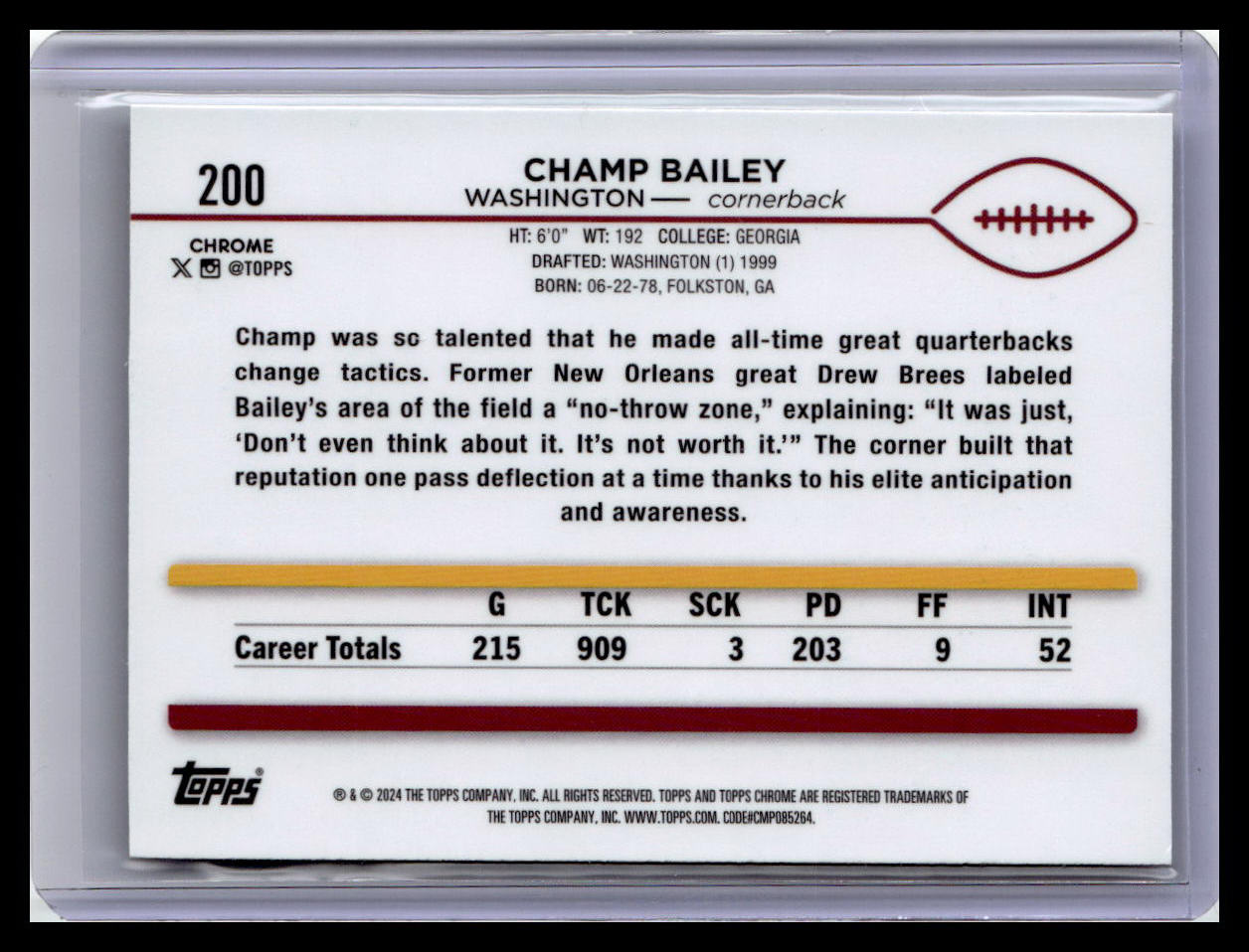 2024 Topps Chrome #200 Champ Bailey