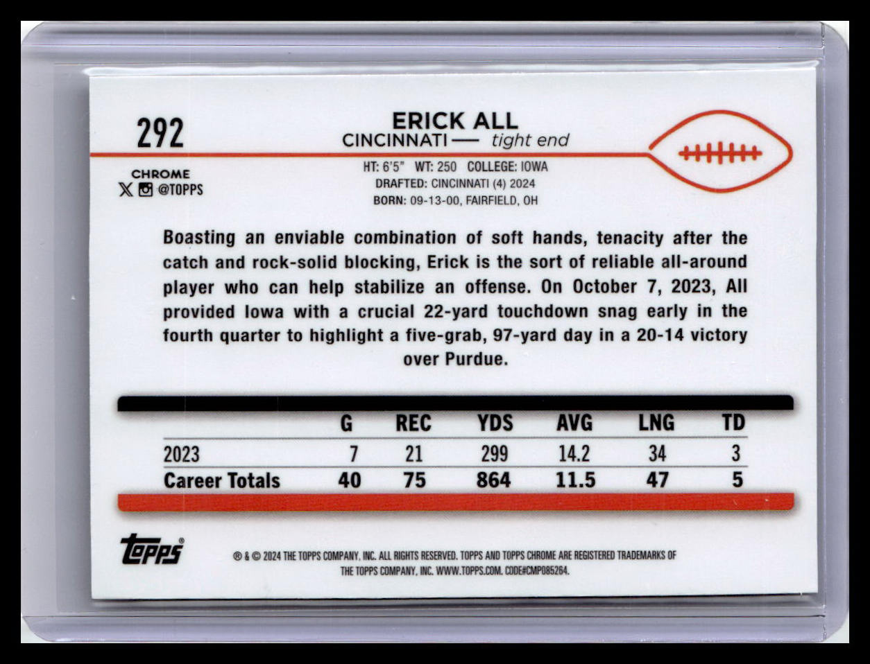 2024 Topps Chrome #292 Erick All