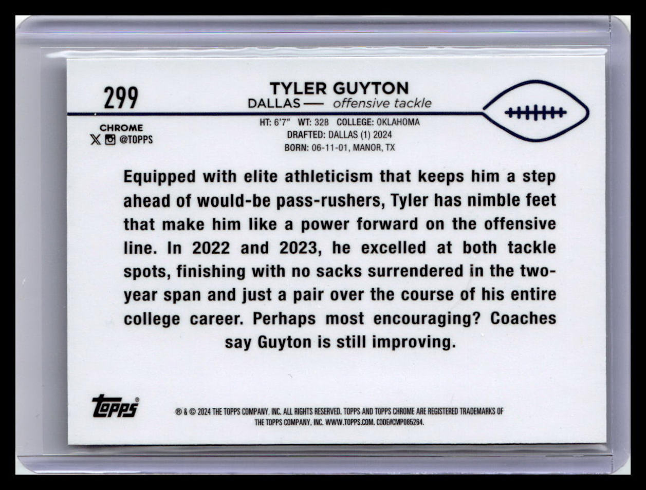 2024 Topps Chrome #299 Tyler Guyton