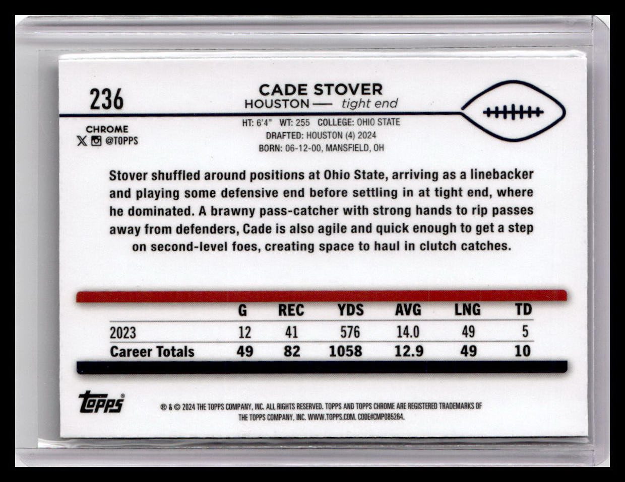 2024 Topps Chrome #236 Cade Stover