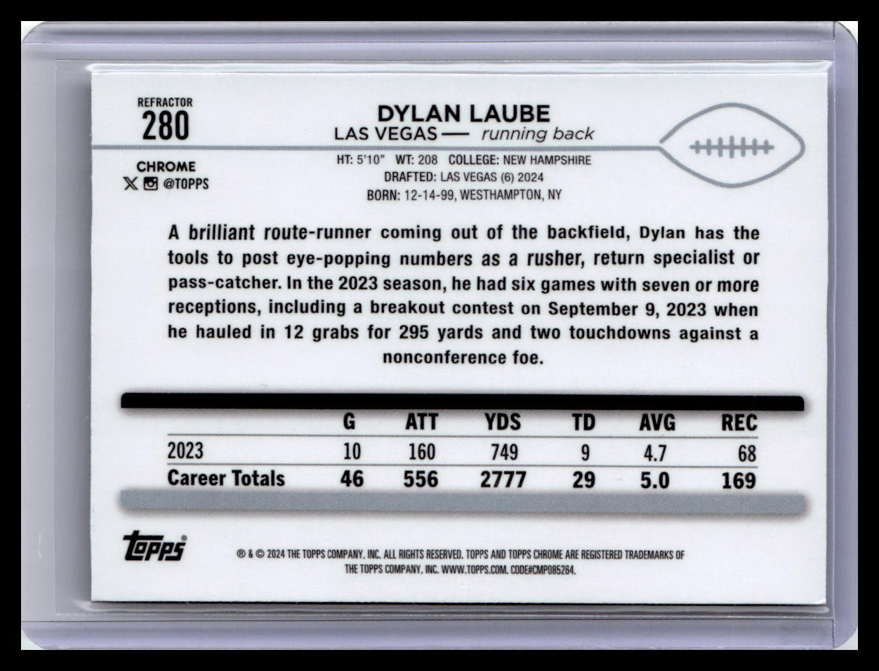 2024 Topps Chrome #280 Dylan Laube