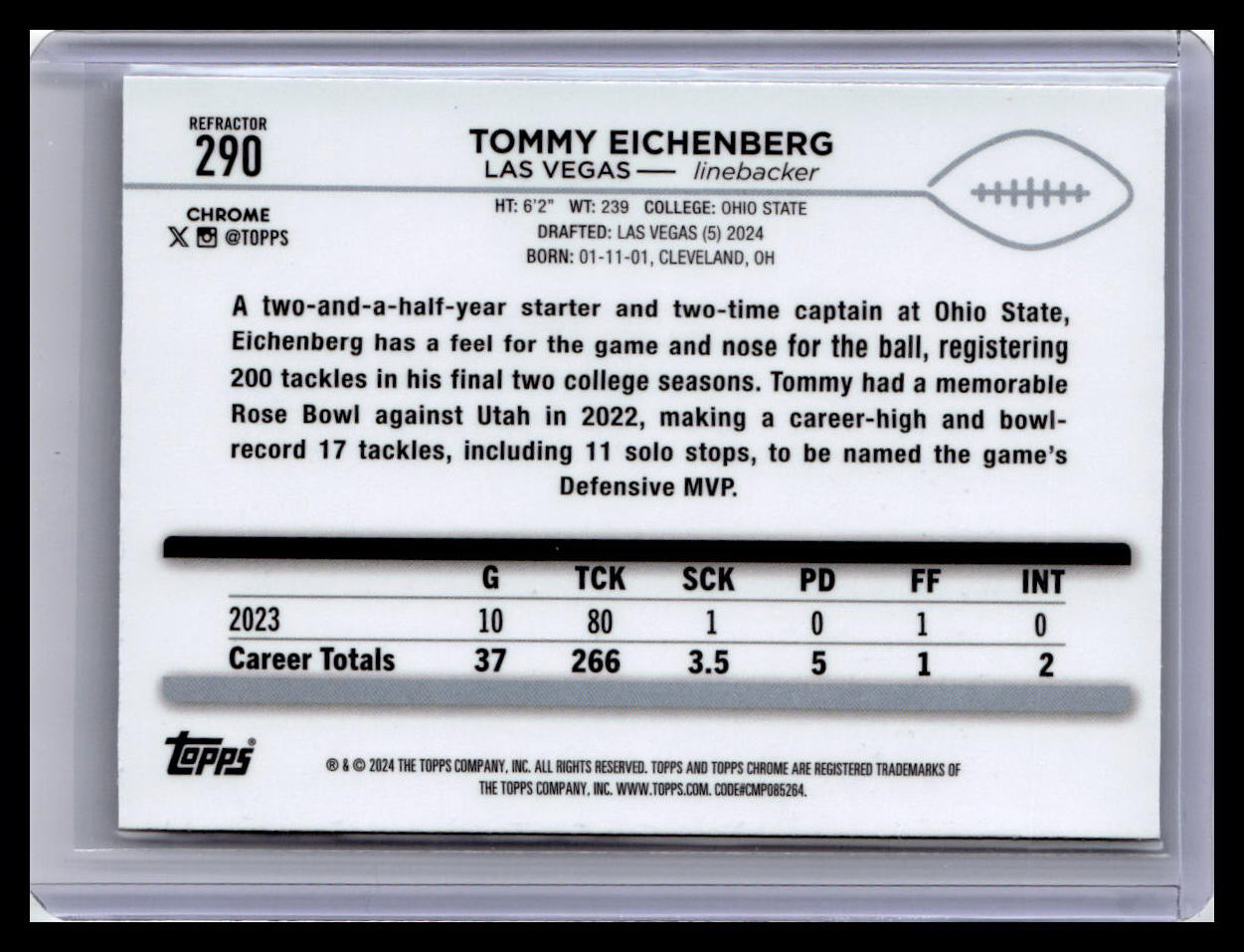 2024 Topps Chrome #290 Tommy Eichenberg