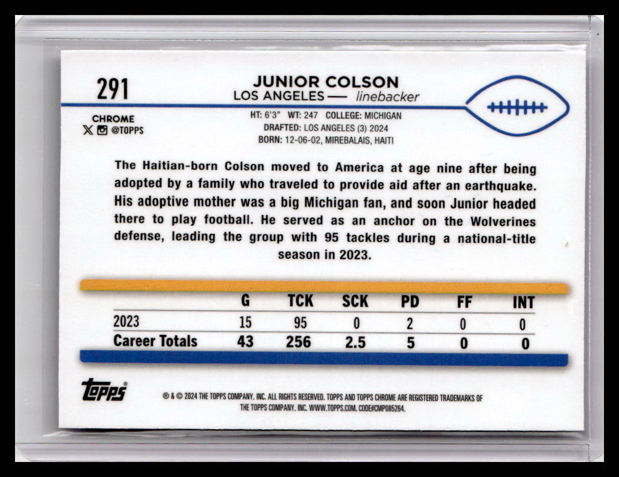 2024 Topps Chrome #291 Junior Colson