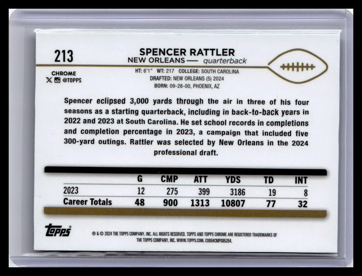 2024 Topps Chrome #213 Spencer Rattler
