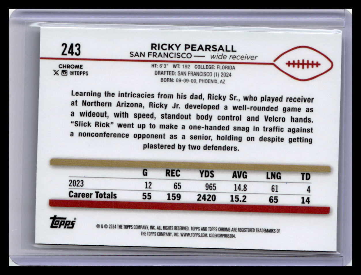 2024 Topps Chrome #243 Ricky Pearsall