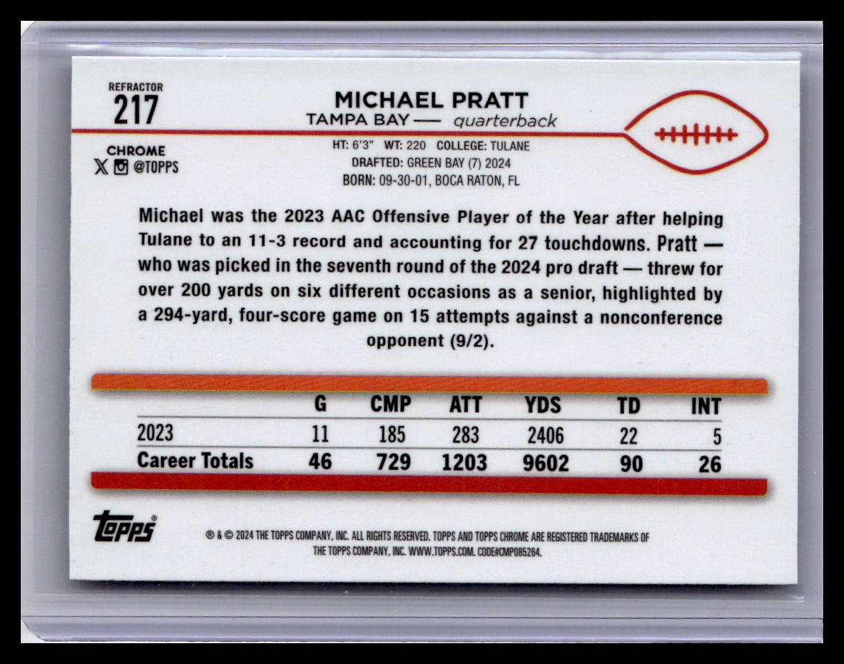 2024 Topps Chrome #217 Michael Pratt
