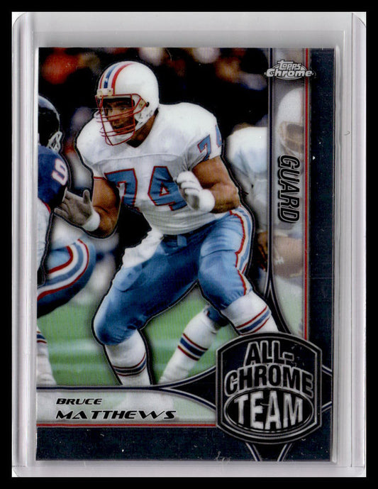 2024 Topps Chrome #ACT-8 Bruce Matthews All-Chrome Team Lazer Refractor