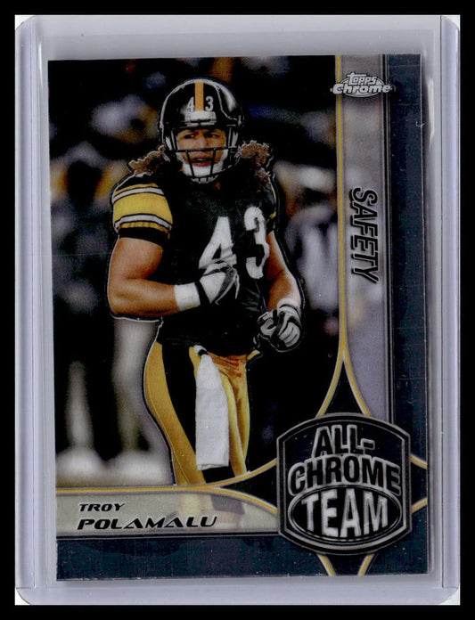 2024 Topps Chrome #ACT-22 Troy Polamalu All-Chrome Team Refractor