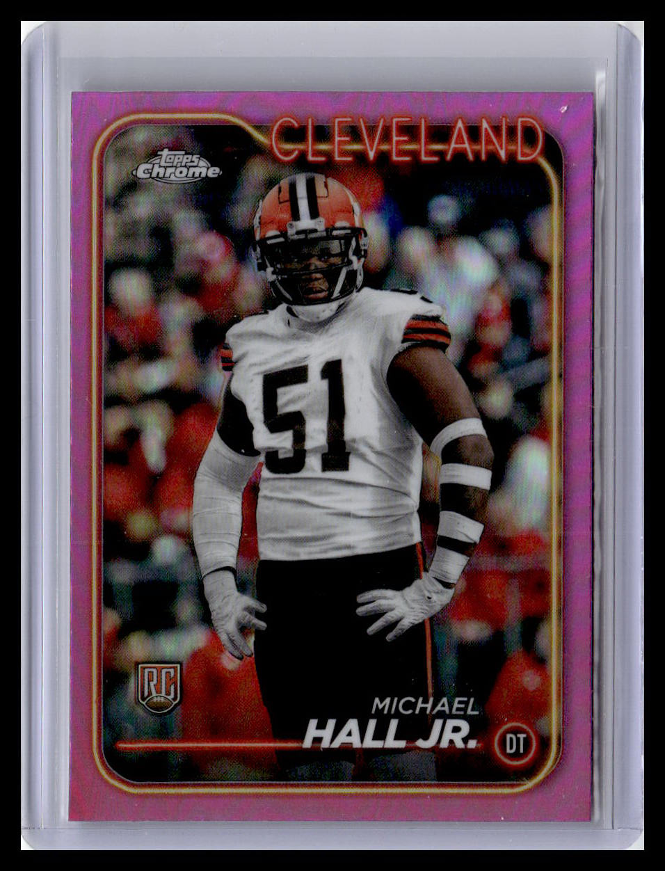 2024 Topps Chrome #268 Michael Hall Jr. Pink Refractor