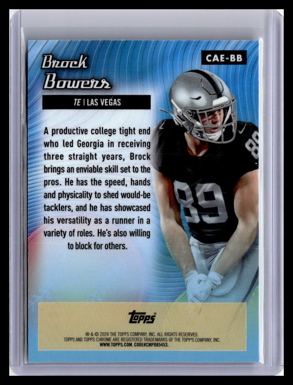 2024 Topps Chrome #CAE-BB Brock Bowers Chrome All-Etch