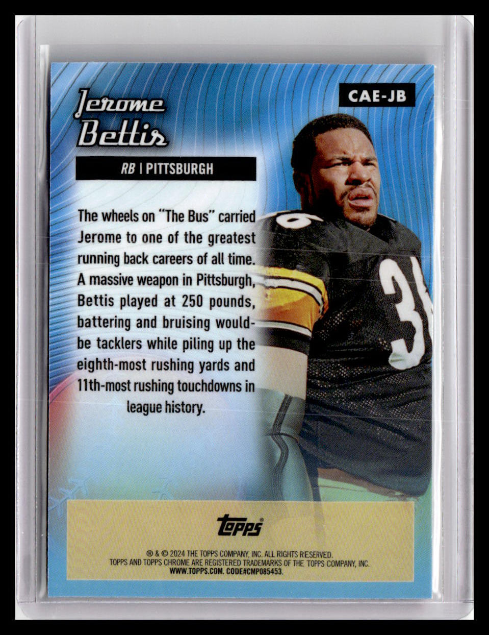 2024 Topps Chrome #CAE-JB Jerome Bettis Chrome All-Etch Lazer Refractor