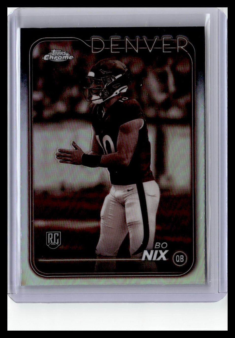 2024 Topps Chrome #206 Bo Nix Sepia Refractor