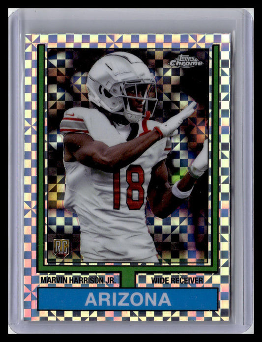 2024 Topps Chrome #74TF-5 Marvin Harrison Jr. 1974 Topps Football X-Fractor