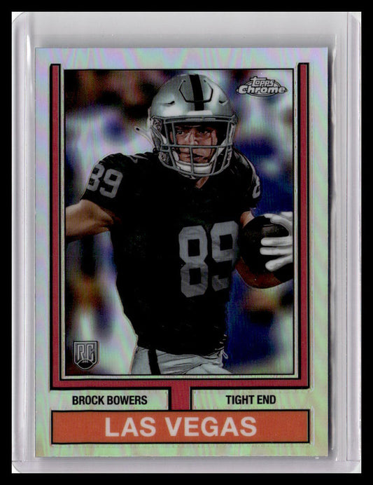 2024 Topps Chrome #74TF-12 Brock Bowers 1974 Topps Football Refractor