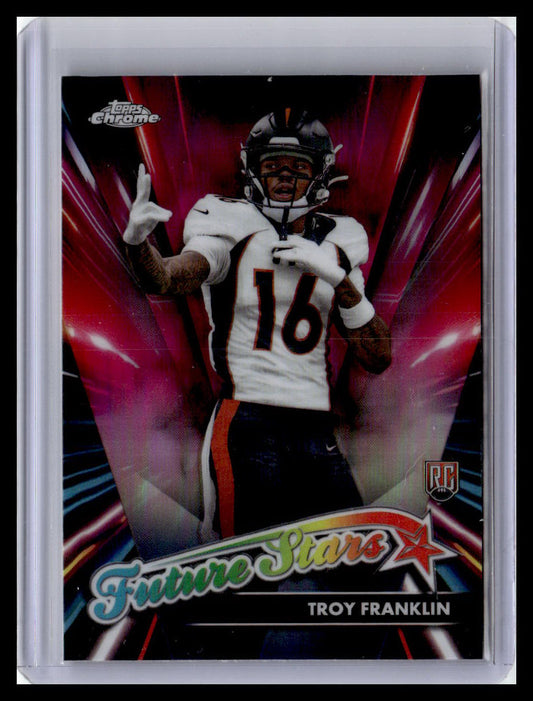 2024 Topps Chrome #FS-11 Troy Franklin Future Stars Pink Refractor