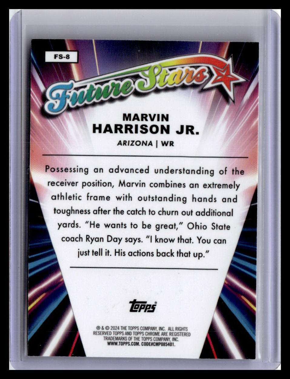 2024 Topps Chrome #FS-8 Marvin Harrison Jr. Future Stars