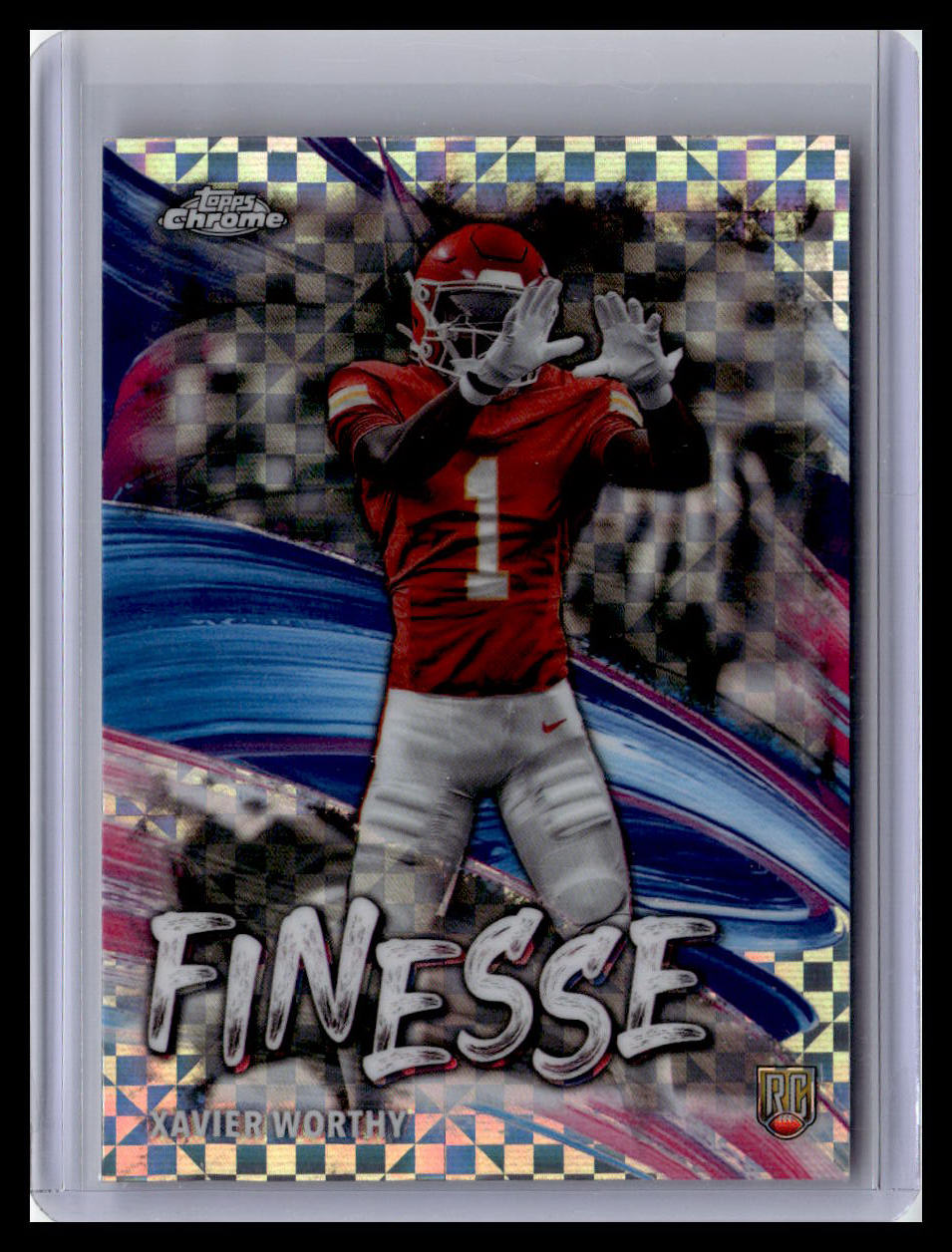 2024 Topps Chrome #F-7 Xavier Worthy Finesse X-Fractor