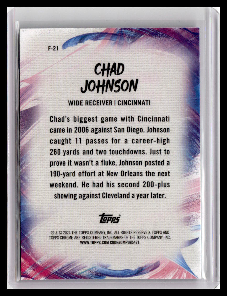 2024 Topps Chrome #F-21 Chad Johnson Finesse X-Fractor