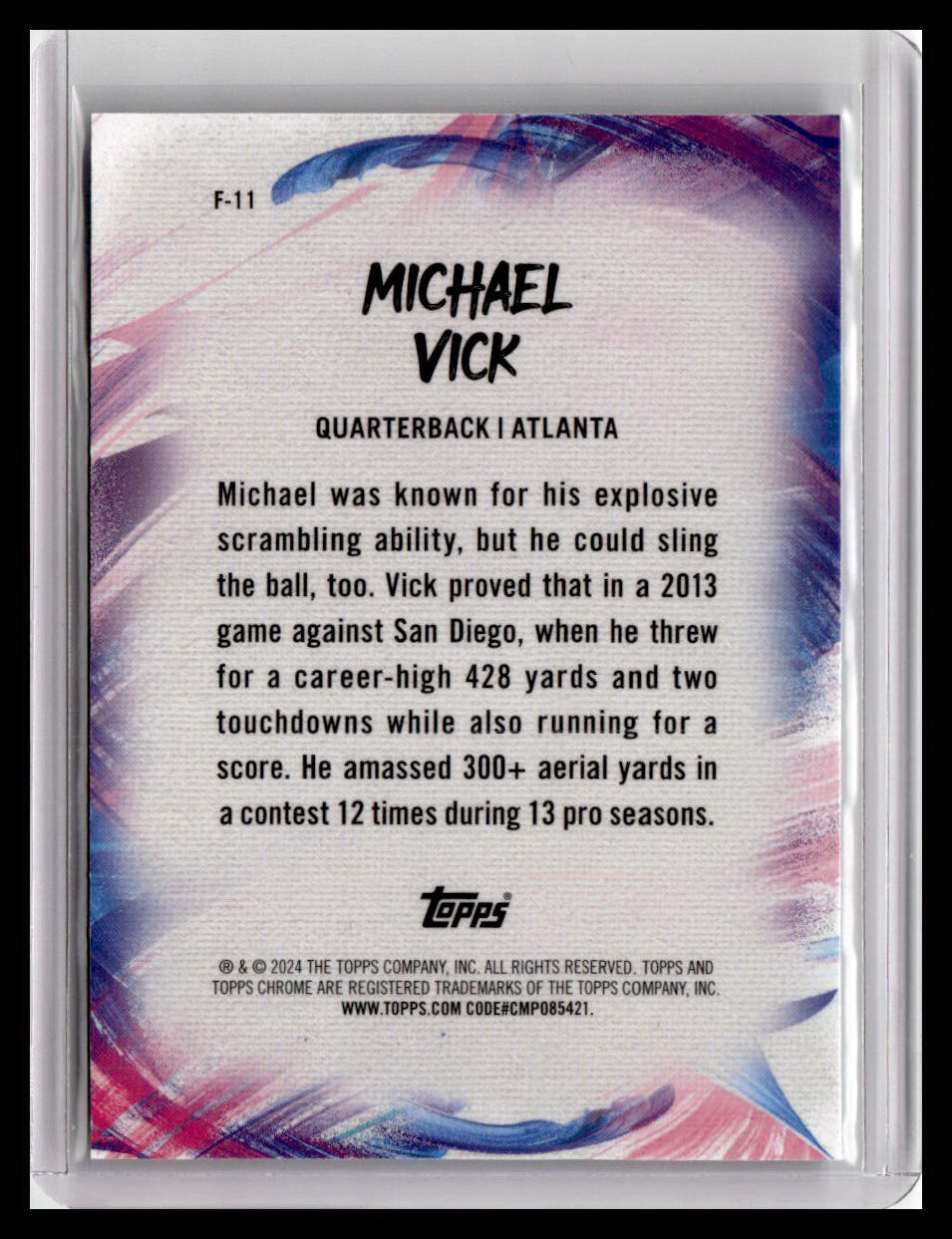2024 Topps Chrome #F-11 Michael Vick Finesse