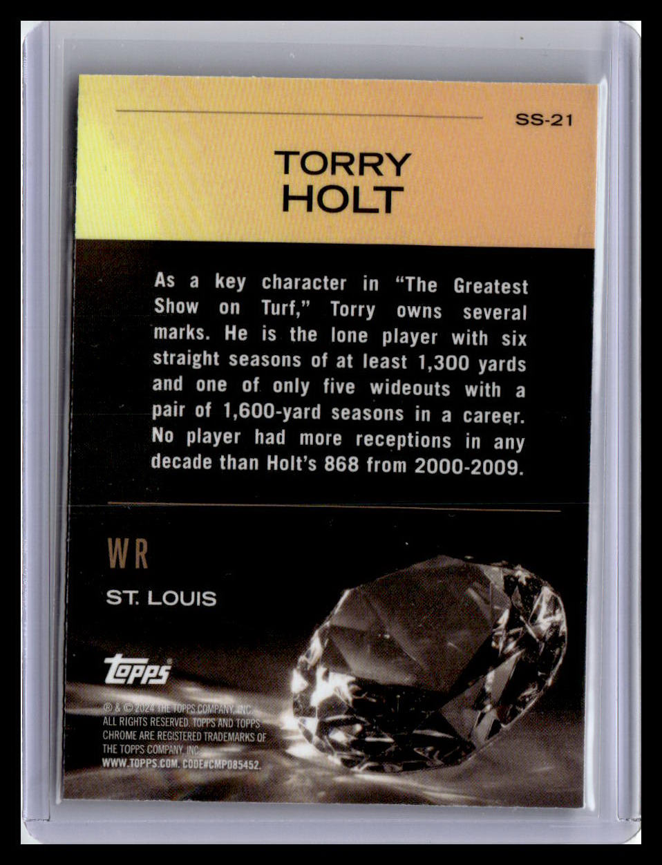 2024 Topps Chrome #SS-21 Torry Holt Sunday Swag Pink Refractor
