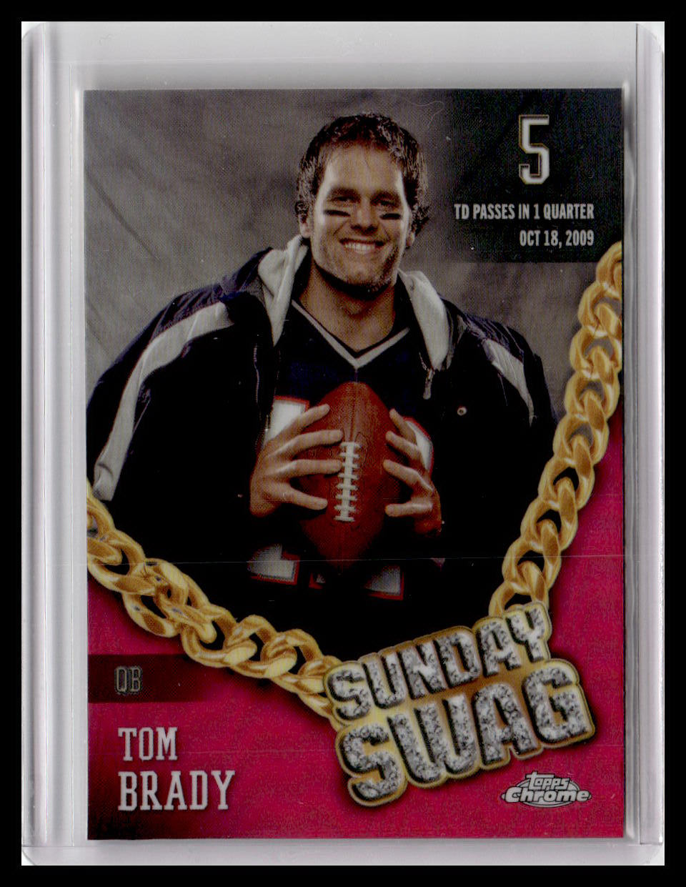 2024 Topps Chrome #SS-1 Tom Brady Sunday Swag Pink Refractor