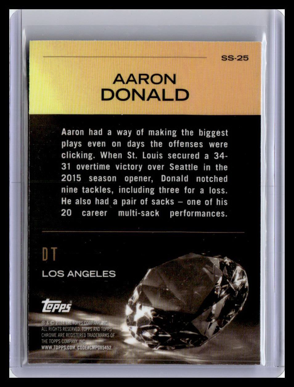 2024 Topps Chrome #SS-25 Aaron Donald Sunday Swag
