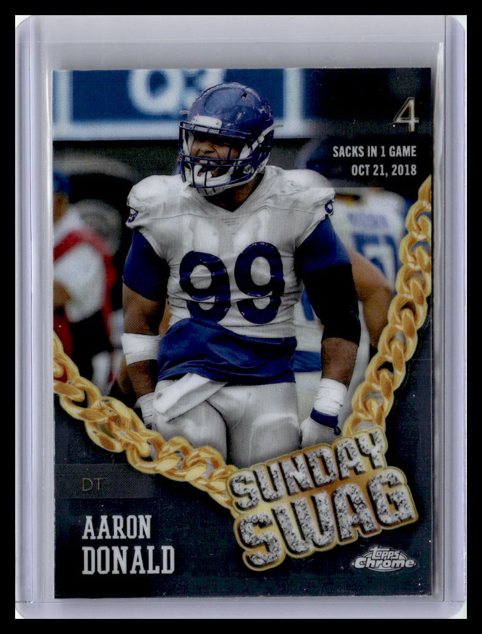 2024 Topps Chrome #SS-25 Aaron Donald Sunday Swag