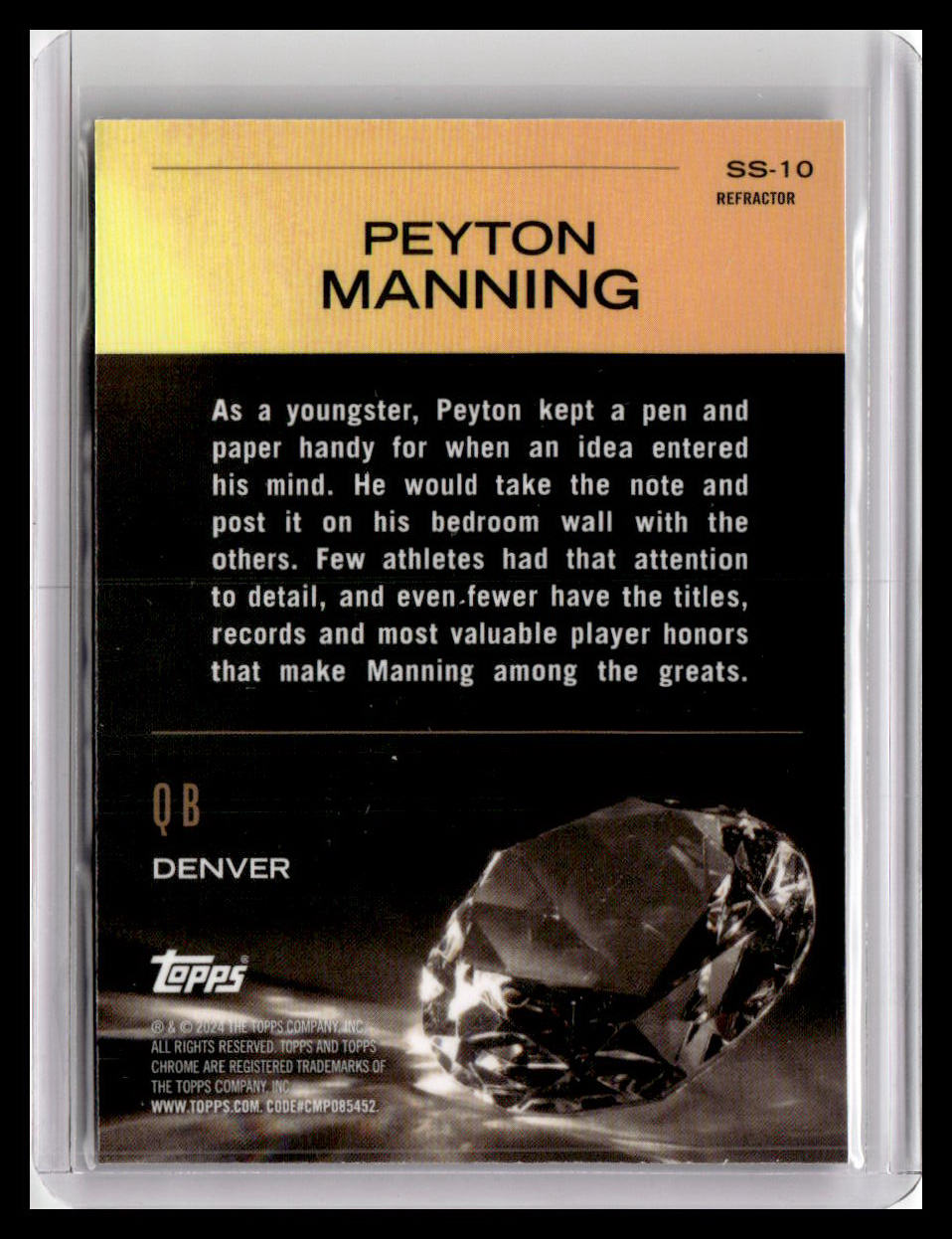 2024 Topps Chrome #SS-10 Peyton Manning Sunday Swag