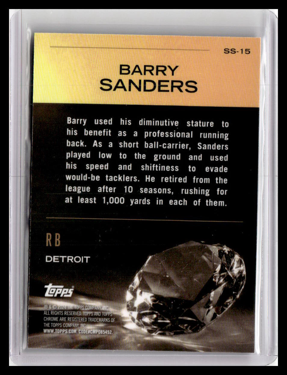 2024 Topps Chrome #SS-15 Barry Sanders Sunday Swag