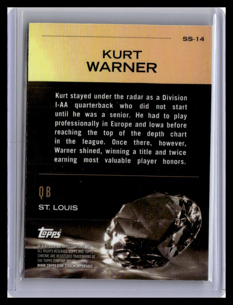 2024 Topps Chrome #SS-14 Kurt Warner Sunday Swag