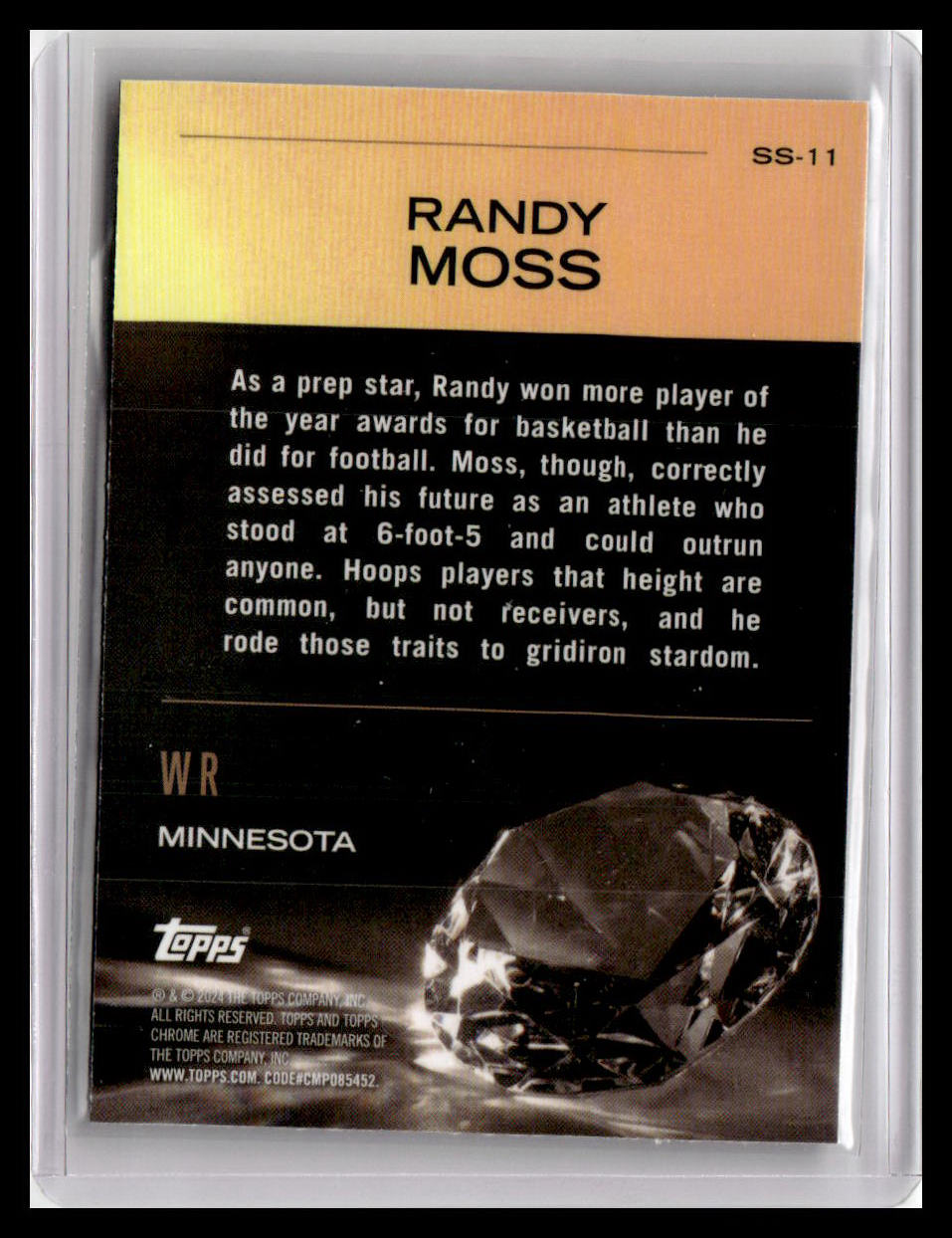 2024 Topps Chrome #SS-11 Randy Moss Sunday Swag