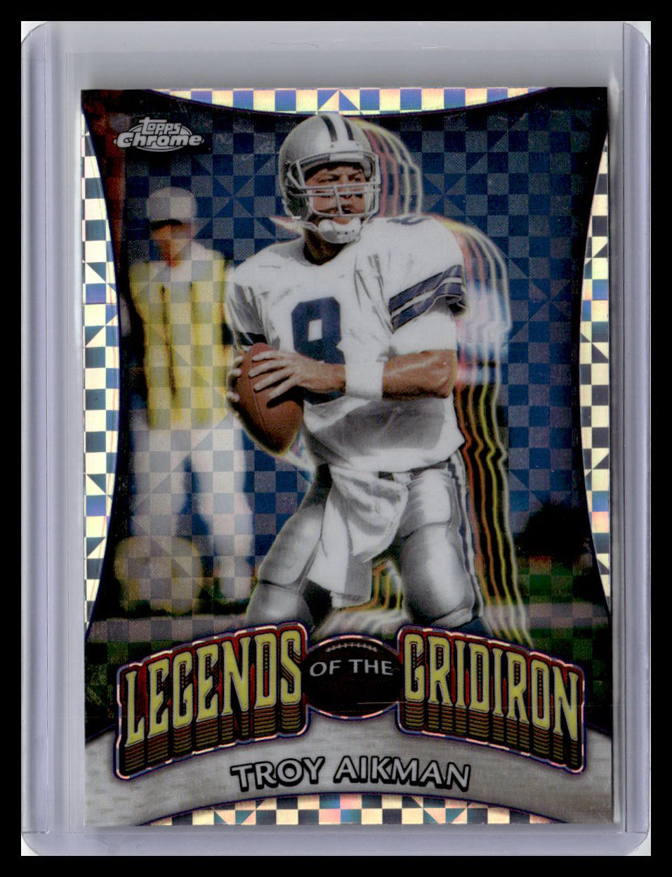 2024 Topps Chrome #LOG-17 Troy Aikman Legends of the Gridiron X-Fractor