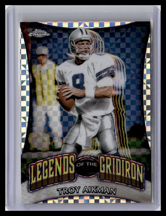 2024 Topps Chrome #LOG-17 Troy Aikman Legends of the Gridiron X-Fractor