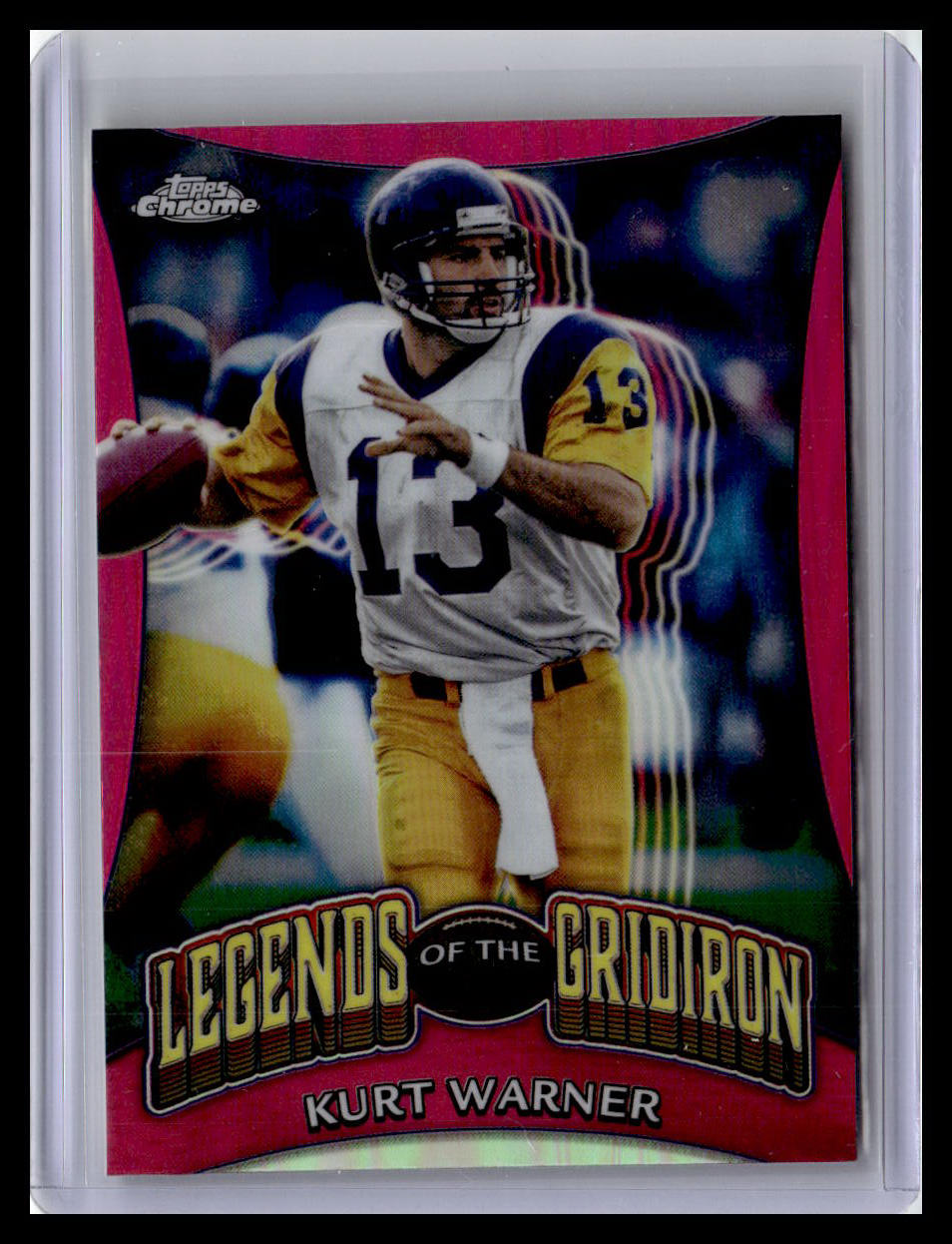 2024 Topps Chrome #LOG-21 Kurt Warner Legends of the Gridiron Pink Refractor