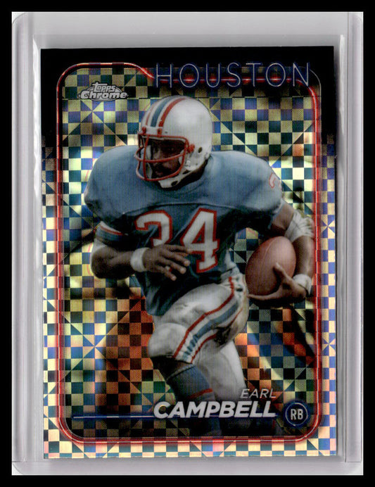 2024 Topps Chrome #186 Earl Campbell X-Fractor