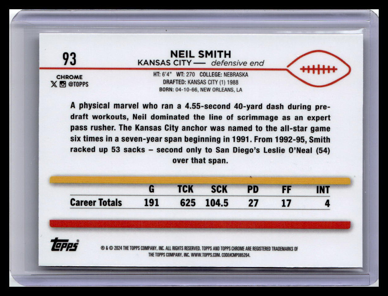 2024 Topps Chrome #93 Neil Smith X-Fractor